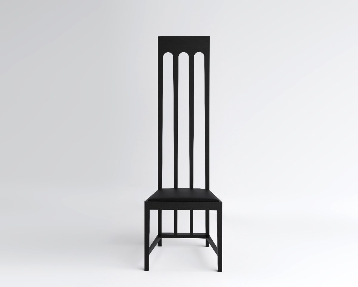 Chaise Tall Black Arch Chair par Dmitry Samygin