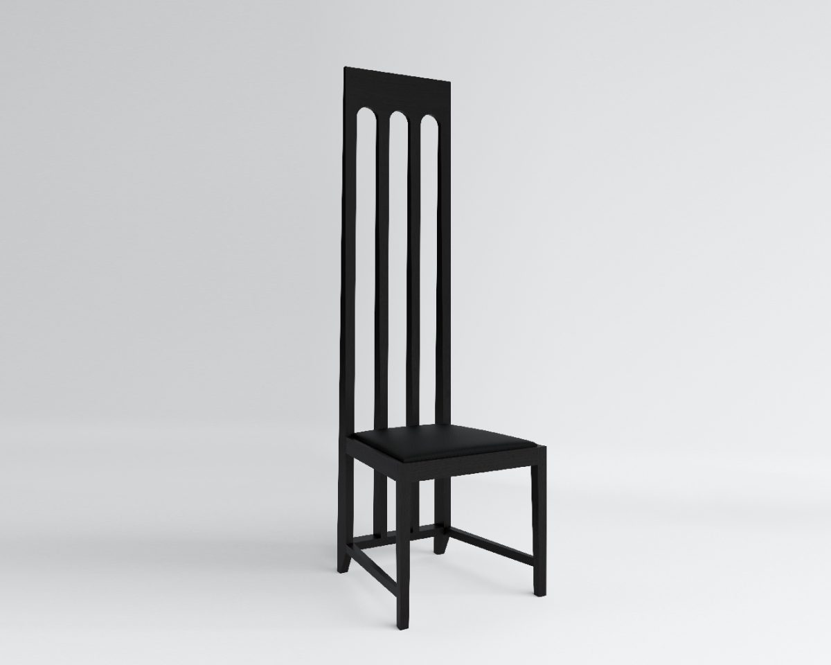 Chaise Tall Black Arch Chair par Dmitry Samygin
