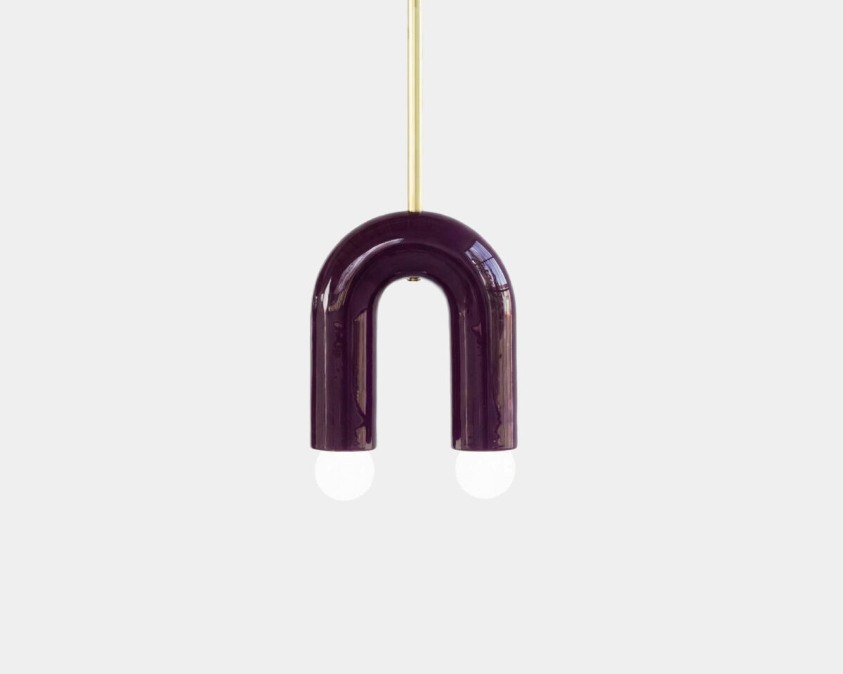 Pendant lamp TRN A1 by Pani Jurek (Aubergine)