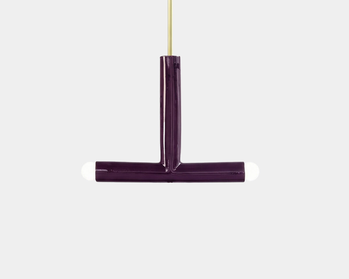 Pendant lamp TRN B2 by Pani Jurek (Aubergine)