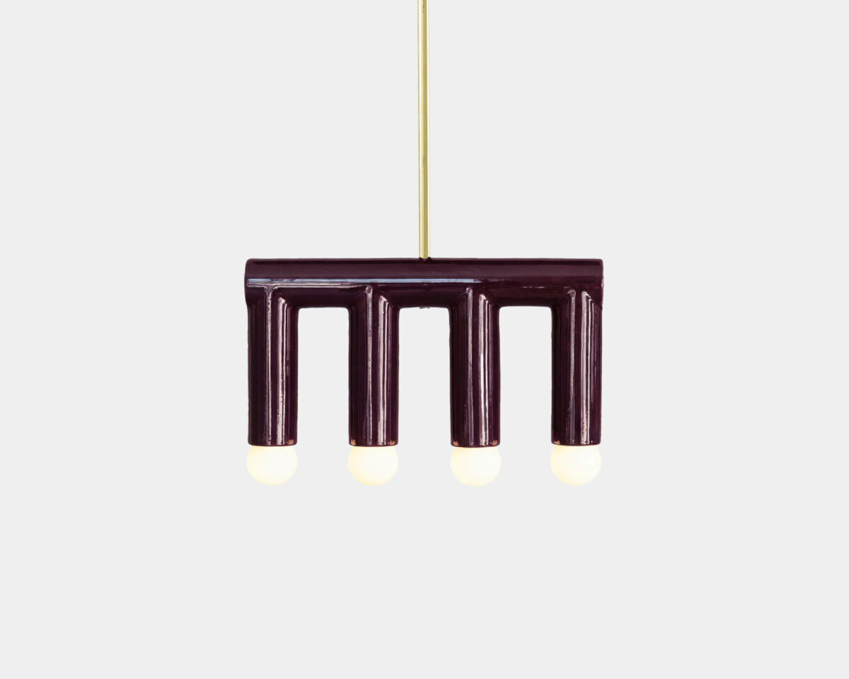 Pendant lamp TRN B3 by Pani Jurek (Aubergine)