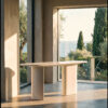 2-Tangent Console glossy off-white by DK3 at Savannah Bay Gallery