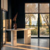3-Tangent Console glossy off-white by DK3 at Savannah Bay Gallery