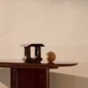 4-Tangent Console glossy oxblood by DK3 at Savannah Bay Gallery